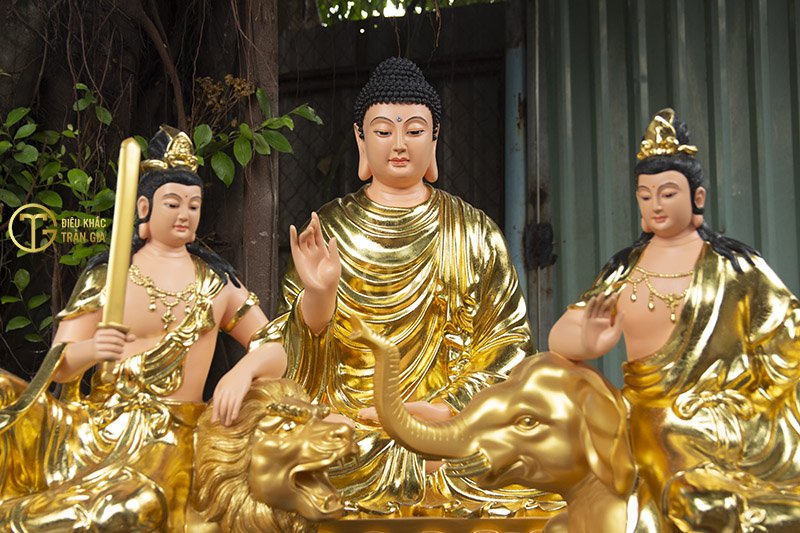 Tượng Bồ Tát Văn Thù và Phổ Hiền
