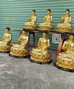 Bộ tượng Tây Phương Tam Thánh đứng 50cm