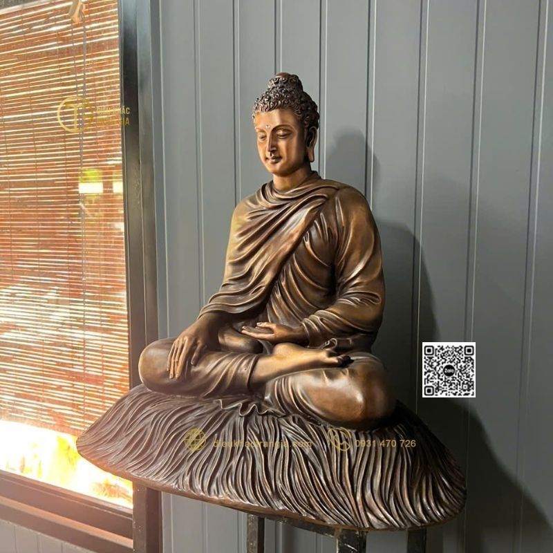 Hình ảnh mẫu Tượng Bổn Sư bằng đồng 60cm