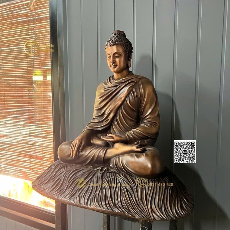 Hình ảnh mẫu Tượng Bổn Sư bằng đồng 60cm