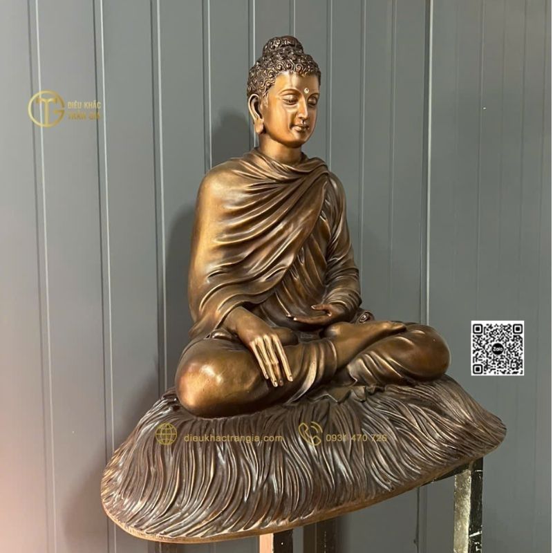 Hình ảnh mẫu Tượng Bổn Sư bằng đồng 60cm