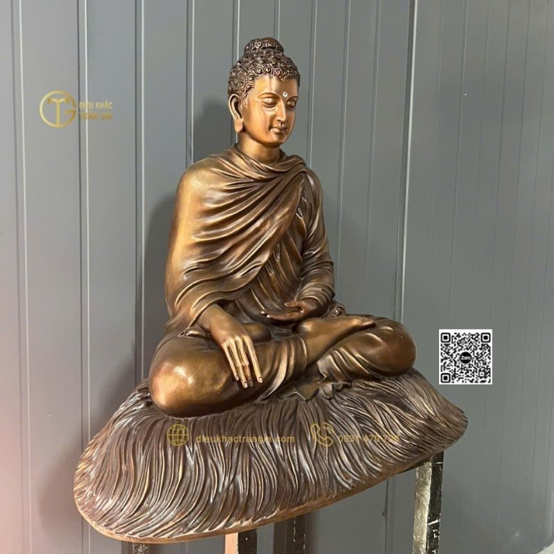 Hình ảnh mẫu Tượng Bổn Sư bằng đồng 60cm