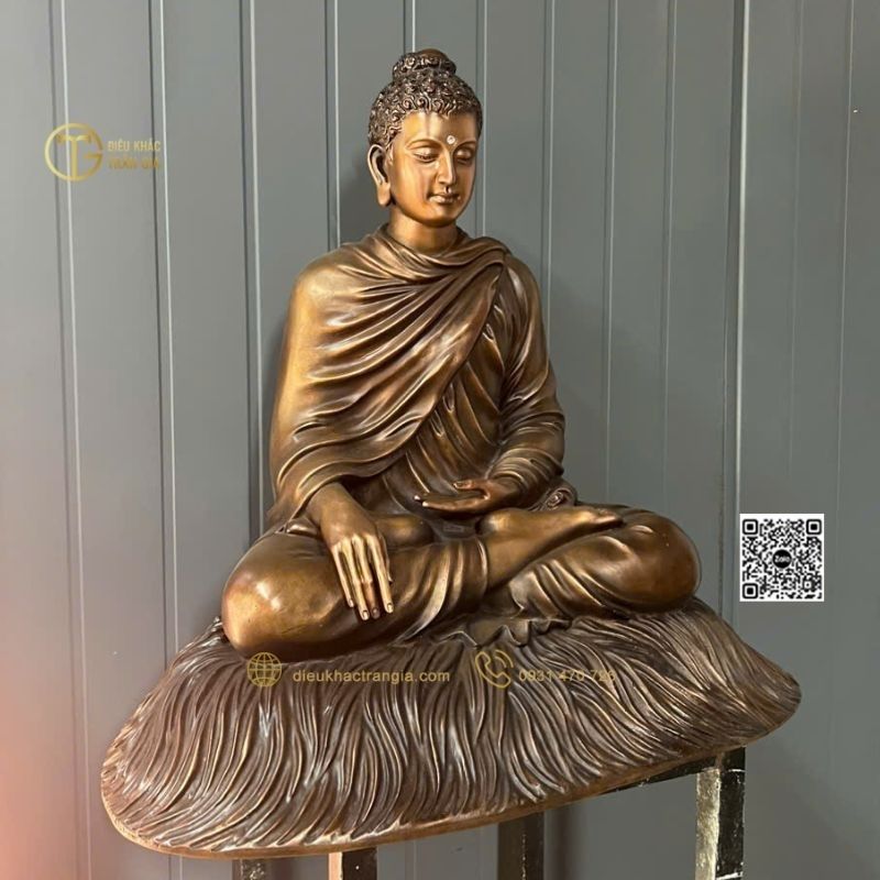 Hình ảnh mẫu Tượng Bổn Sư bằng đồng 60cm