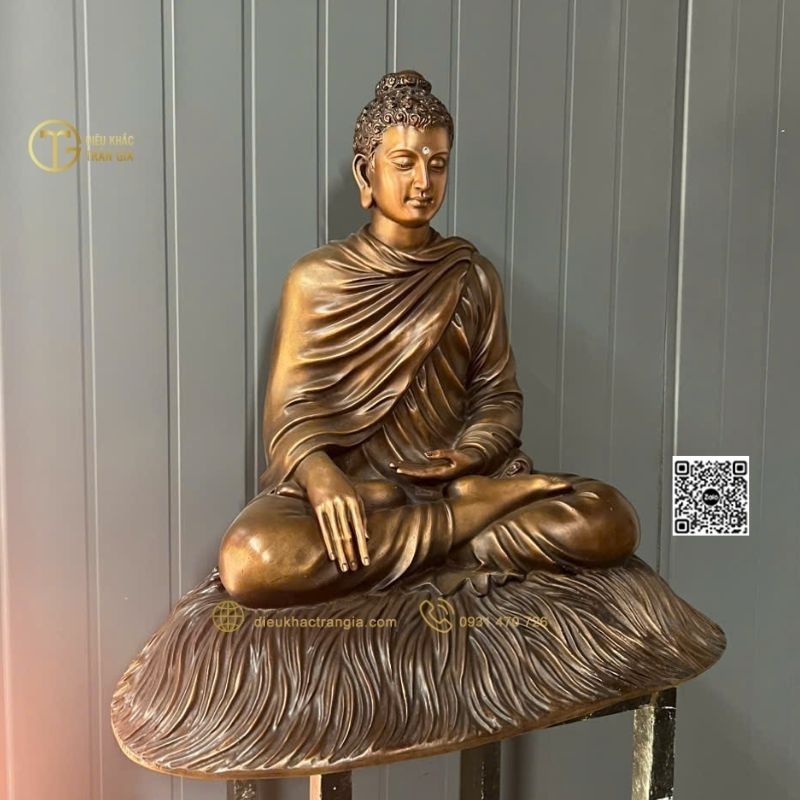 Hình ảnh mẫu Tượng Bổn Sư bằng đồng 60cm