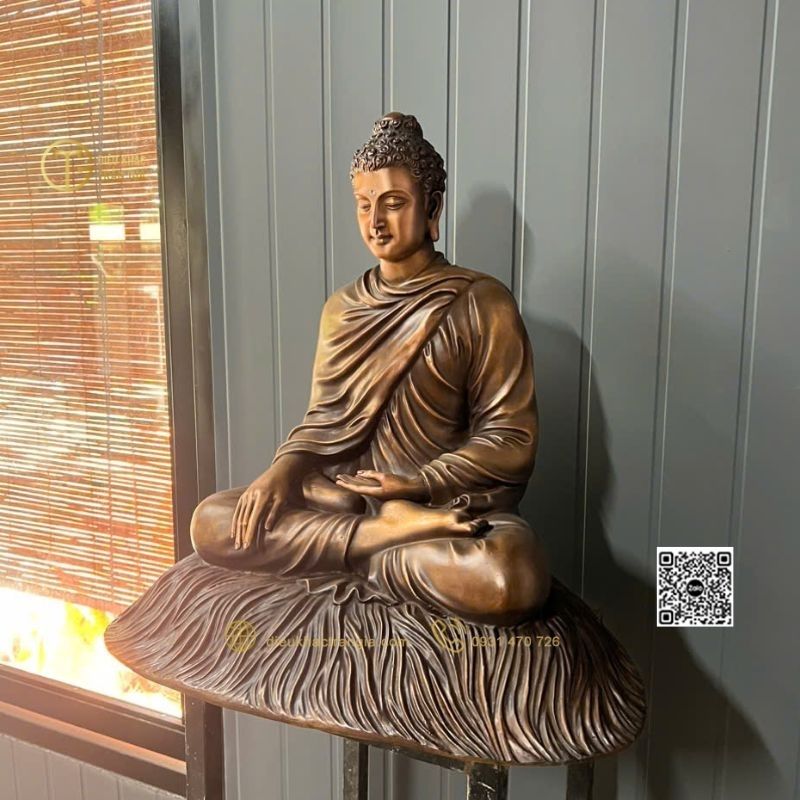 Hình ảnh mẫu Tượng Bổn Sư bằng đồng 60cm