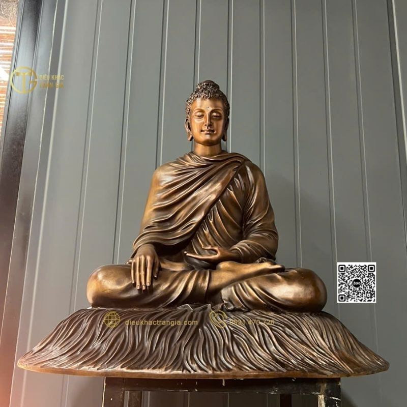 Hình ảnh mẫu Tượng Bổn Sư bằng đồng 60cm