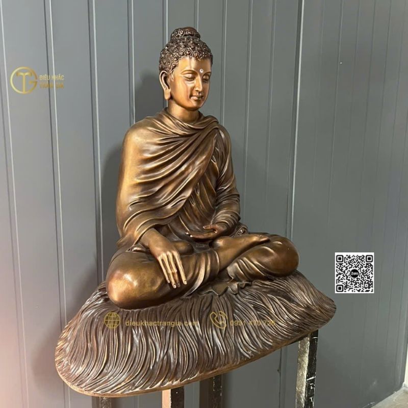 Hình ảnh mẫu Tượng Bổn Sư bằng đồng 60cm