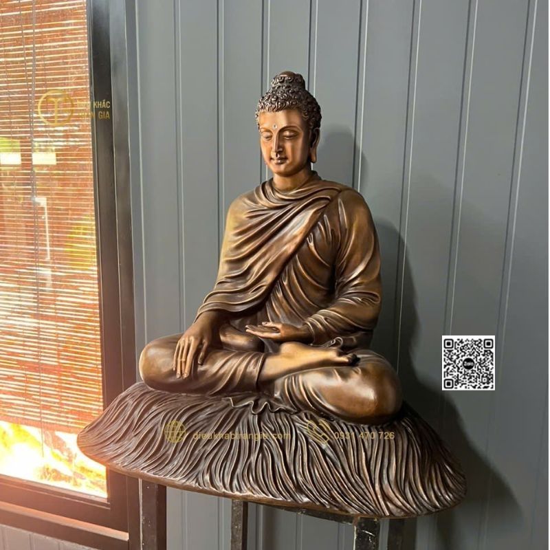 Hình ảnh mẫu Tượng Bổn Sư bằng đồng 60cm