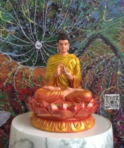 hinh anh mau tuong bon su chuyen phap luan 15cm vang cam 1