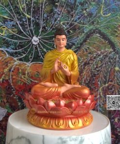 hinh anh mau tuong bon su chuyen phap luan 15cm vang cam 3