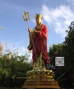 Tượng Địa Tạng đứng đài sen 180cm