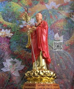 Tượng Mục Kiền Liên Bồ Tát đứng đài sen 60cm