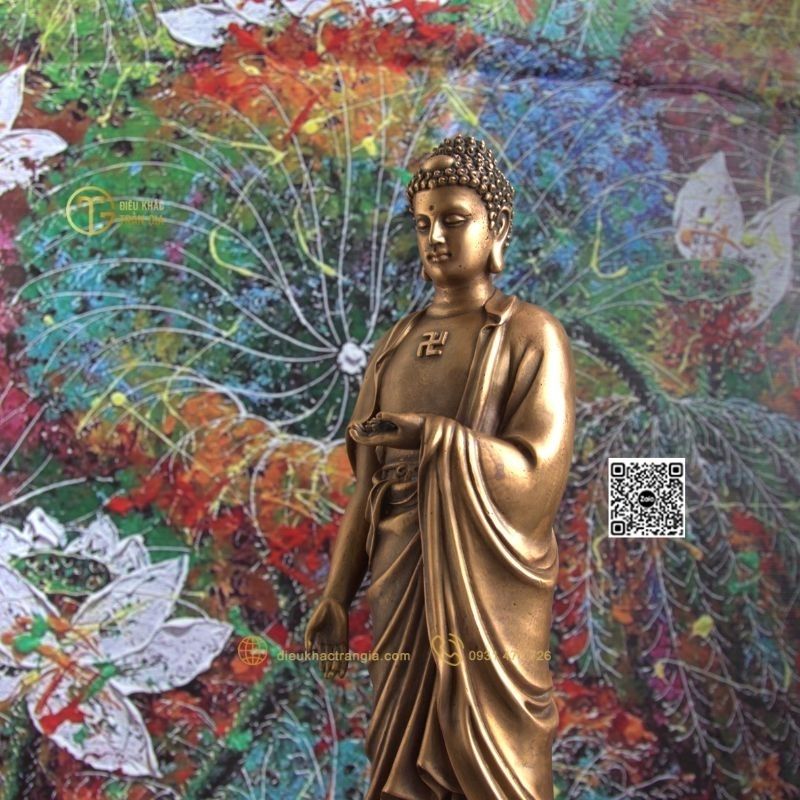 Hình ảnh mẫu Tượng Phật A Di Đà bằng đồng