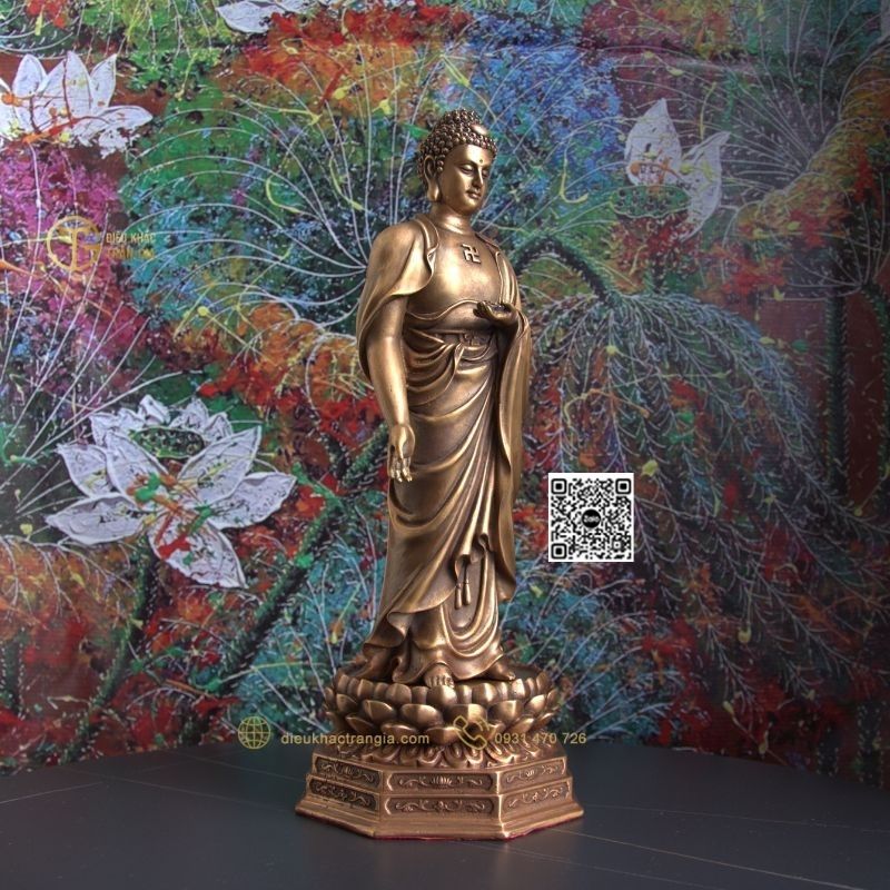 Hình ảnh mẫu Tượng Phật A Di Đà bằng đồng