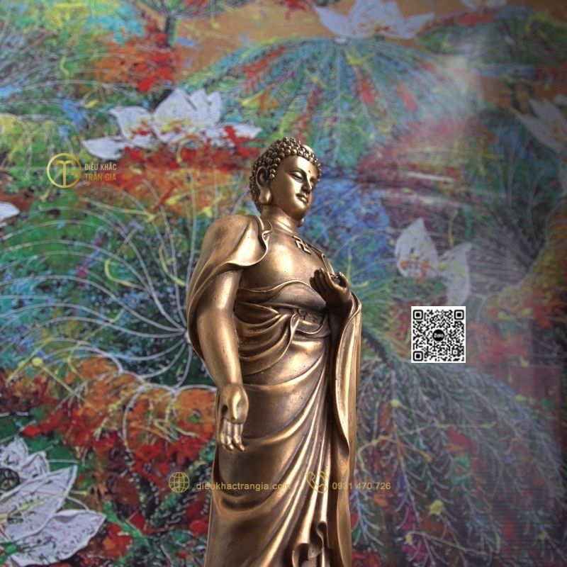 Hình ảnh mẫu Tượng Phật A Di Đà bằng đồng