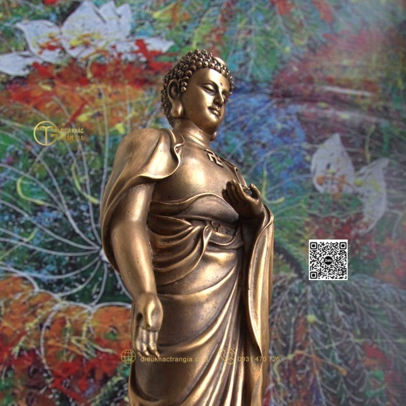 Hình ảnh mẫu Tượng Phật A Di Đà bằng đồng