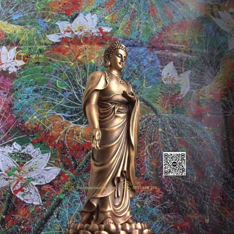Hình ảnh mẫu Tượng Phật A Di Đà bằng đồng