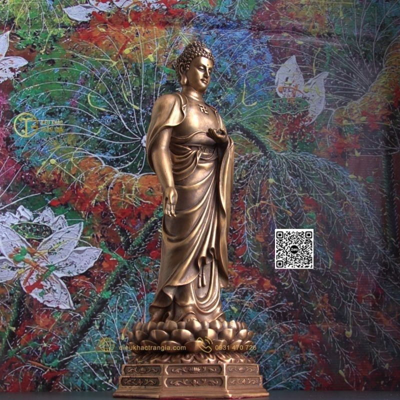Hình ảnh mẫu Tượng Phật A Di Đà bằng đồng