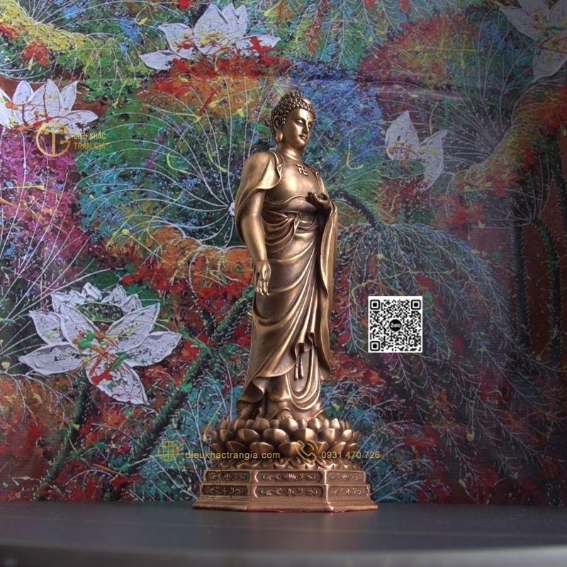 Hình ảnh mẫu Tượng Phật A Di Đà bằng đồng