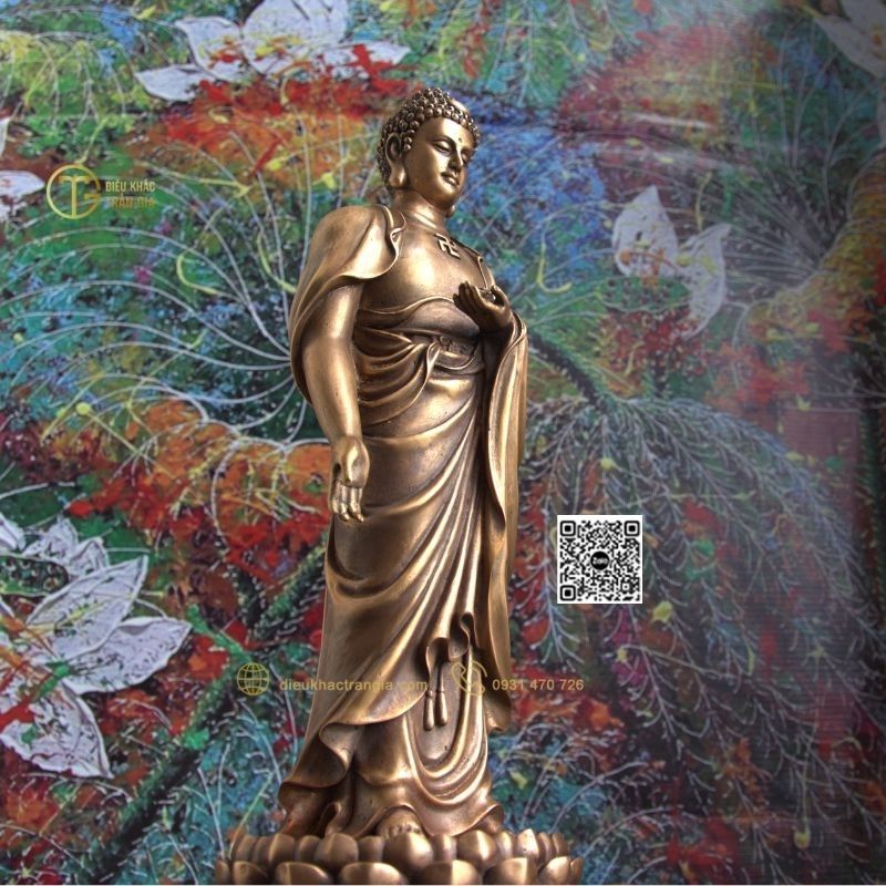 Hình ảnh mẫu Tượng Phật A Di Đà bằng đồng