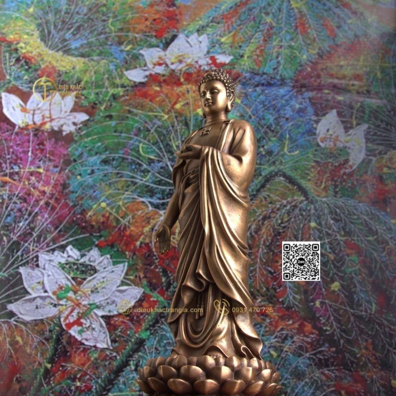 Hình ảnh mẫu Tượng Phật A Di Đà bằng đồng