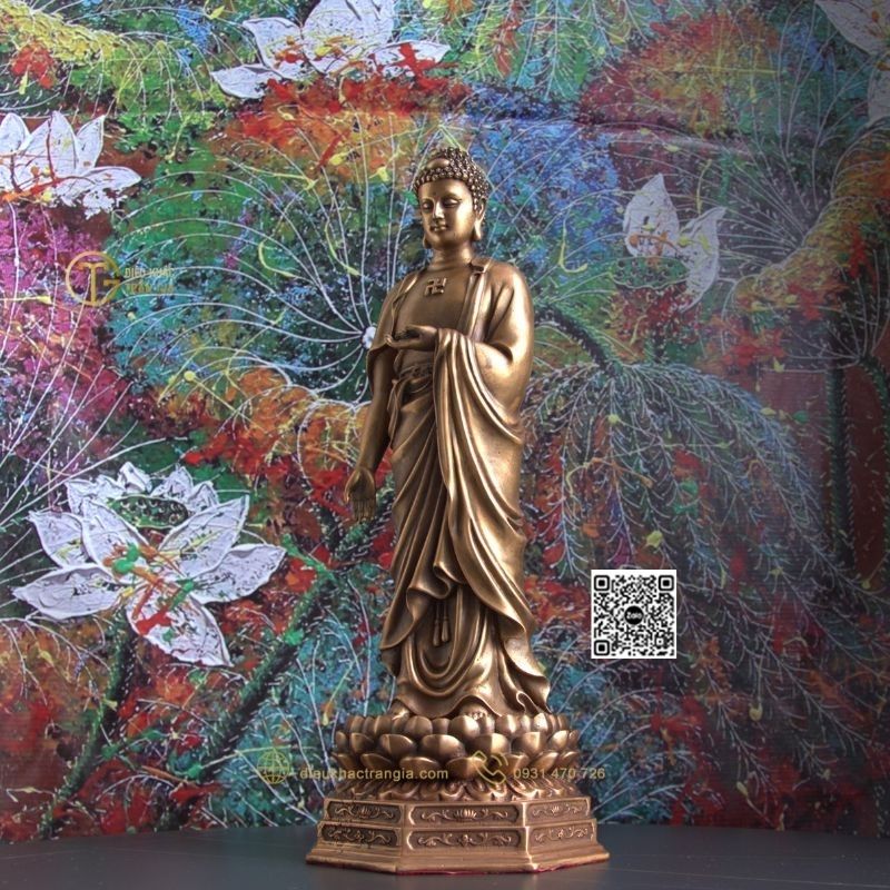 Hình ảnh mẫu Tượng Phật A Di Đà bằng đồng