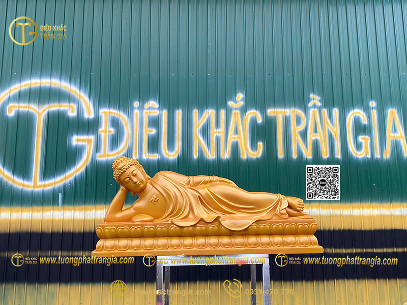 Hình ảnh mẫu Tượng Phật Bổn Sư nhập niết bàn 120cm