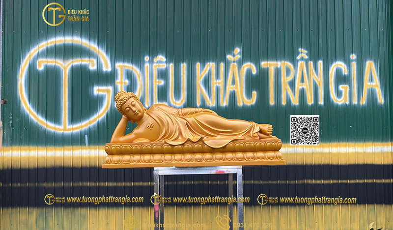 Hình ảnh mẫu Tượng Phật Bổn Sư nhập niết bàn 120cm