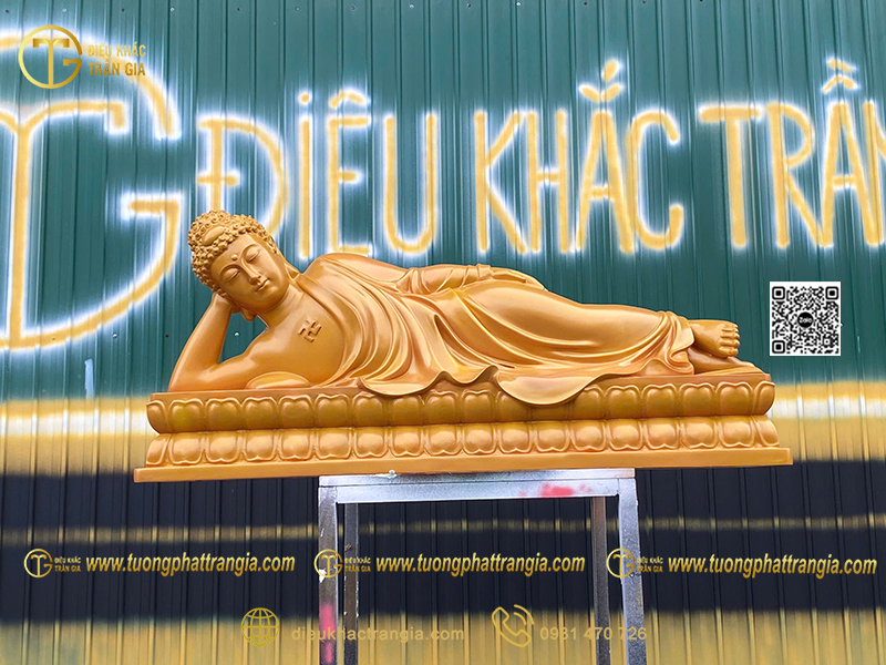 Hình ảnh mẫu Tượng Phật Bổn Sư nhập niết bàn 120cm