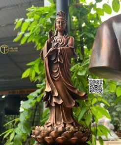 Tượng Phật Quan Âm bằng đồng 40cm