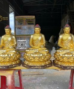 Tượng Tam Thế Phật ngồi 50cm