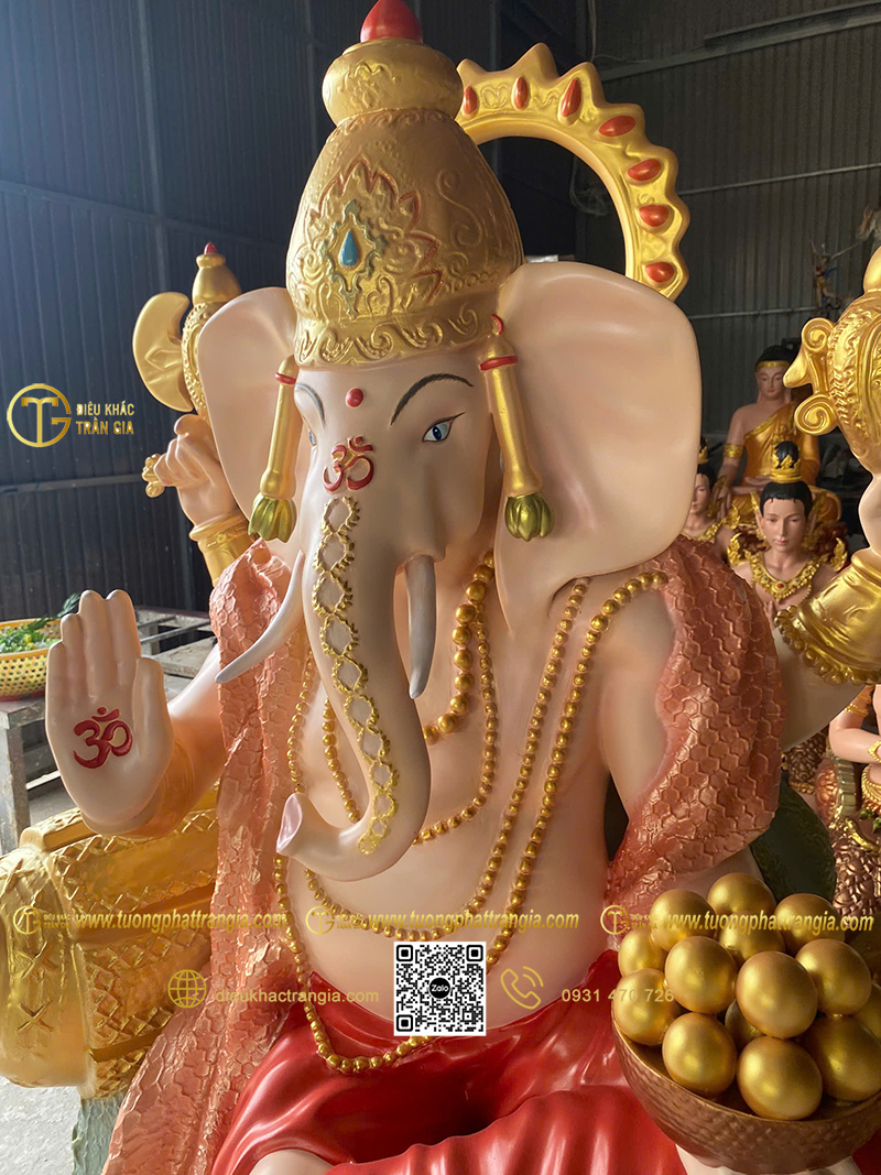 Hình ảnh mẫu Tượng Thần Voi Thái Lan Ganesha ngồi 150cm