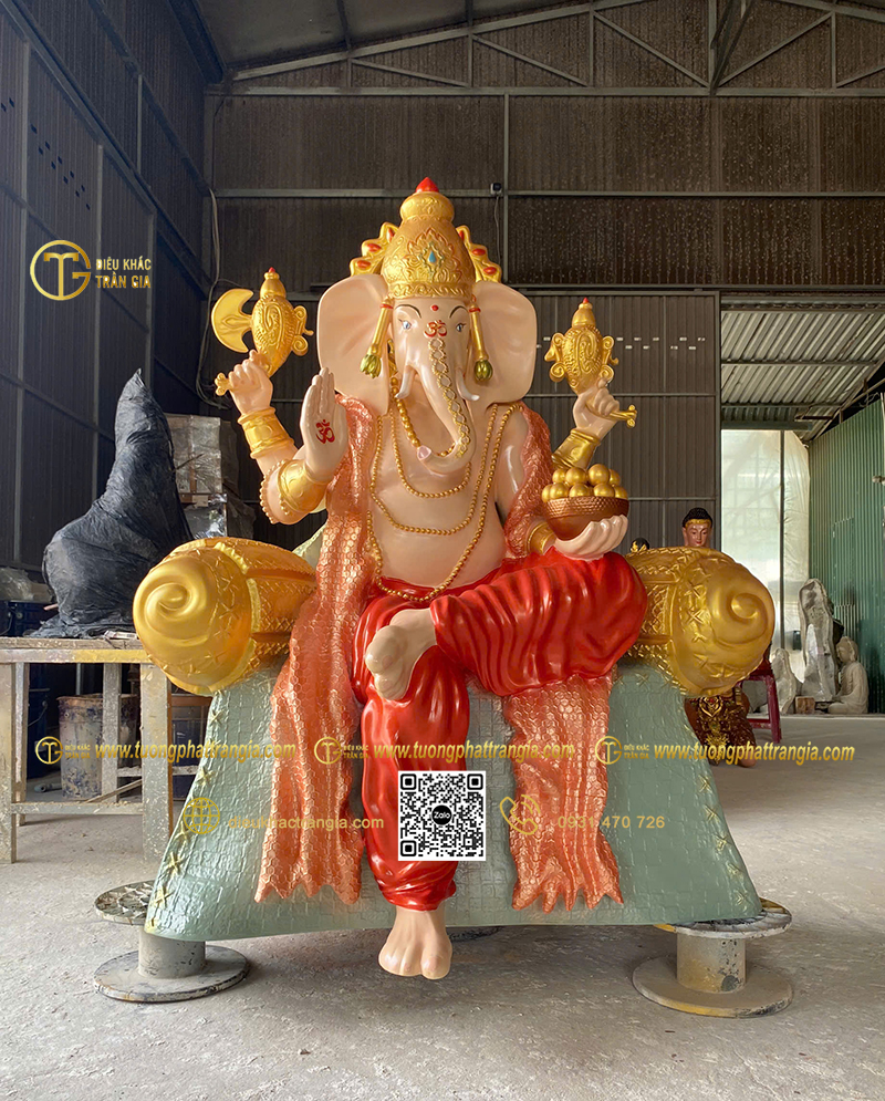 Hình ảnh mẫu Tượng Thần Voi Thái Lan Ganesha ngồi 150cm