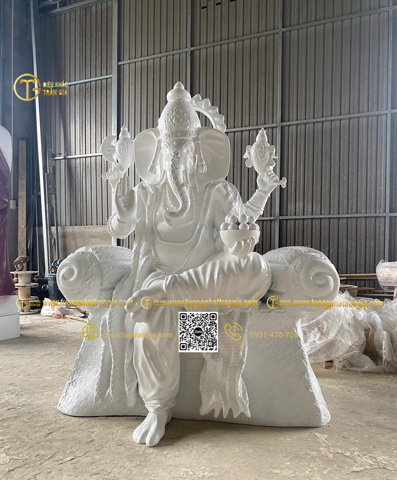 Hình ảnh mẫu Tượng Thần Voi Thái Lan Ganesha ngồi 150cm