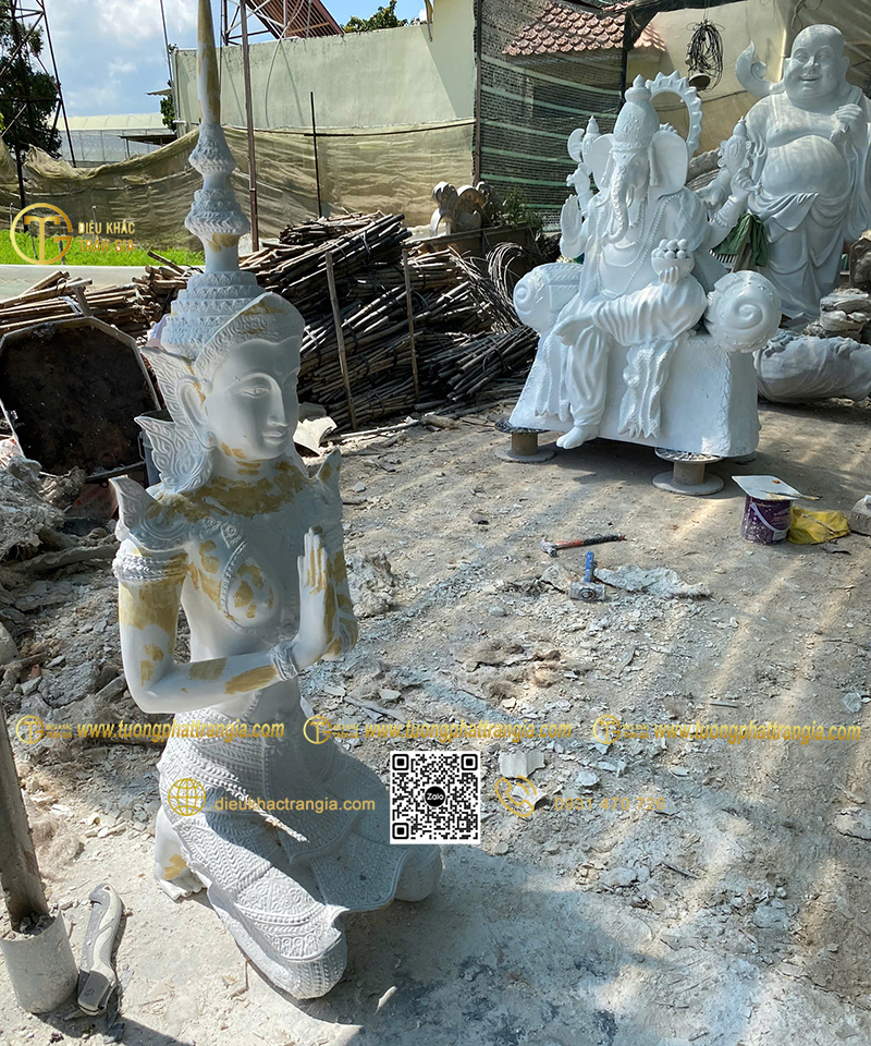 Hình ảnh mẫu Tượng Thần Voi Thái Lan Ganesha ngồi 150cm