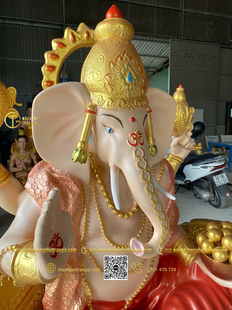 Hình ảnh mẫu Tượng Thần Voi Thái Lan Ganesha ngồi 150cm