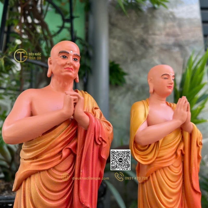 Hình ảnh Tượng tôn giả A Nan Đà - Ca Diếp