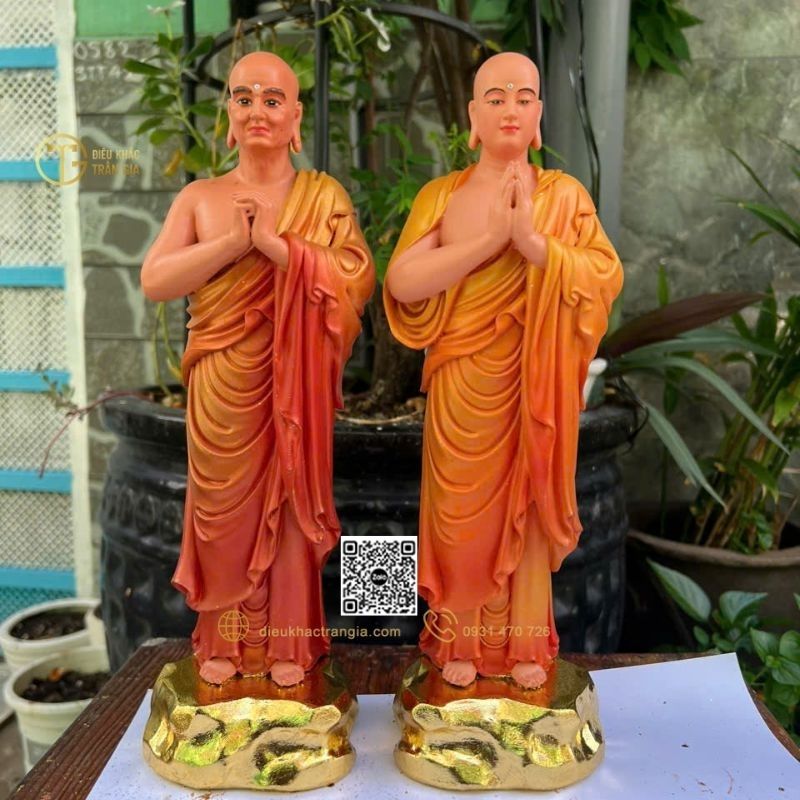 Hình ảnh Tượng tôn giả A Nan Đà - Ca Diếp