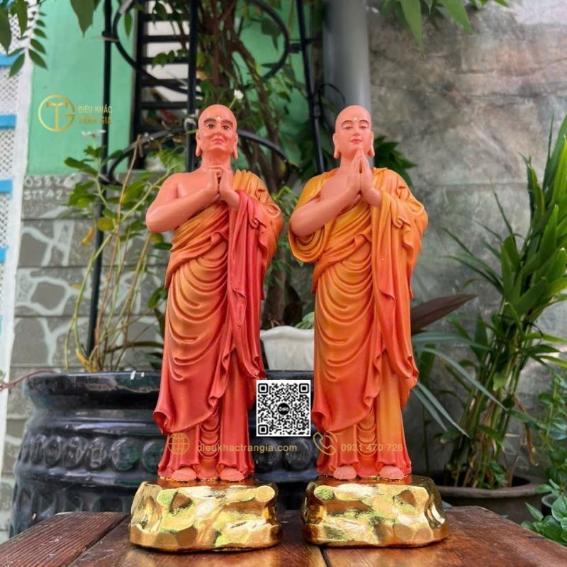 Hình ảnh Tượng tôn giả A Nan Đà - Ca Diếp