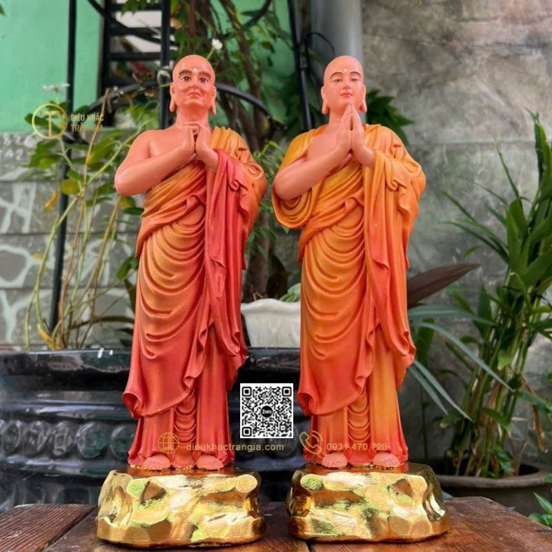 Hình ảnh Tượng tôn giả A Nan Đà - Ca Diếp