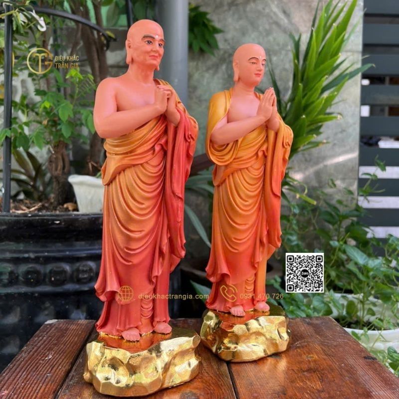 Hình ảnh Tượng tôn giả A Nan Đà - Ca Diếp