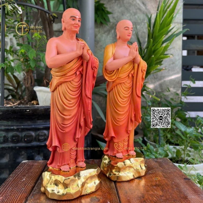 Hình ảnh Tượng tôn giả A Nan Đà - Ca Diếp