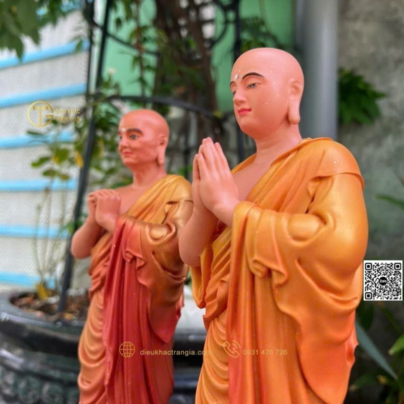 Hình ảnh Tượng tôn giả A Nan Đà - Ca Diếp