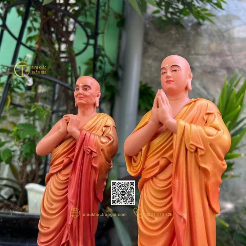 Hình ảnh Tượng tôn giả A Nan Đà - Ca Diếp