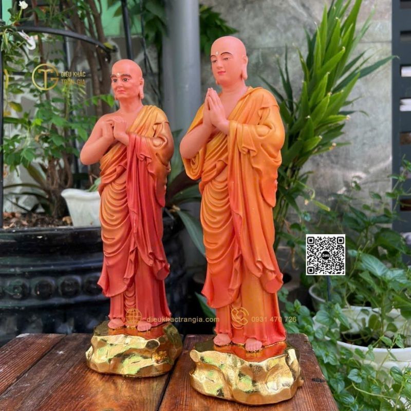 Hình ảnh Tượng tôn giả A Nan Đà - Ca Diếp