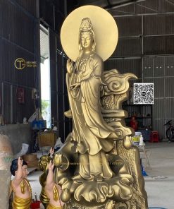 Tượng Phật Quan Âm bằng đồng 100cm
