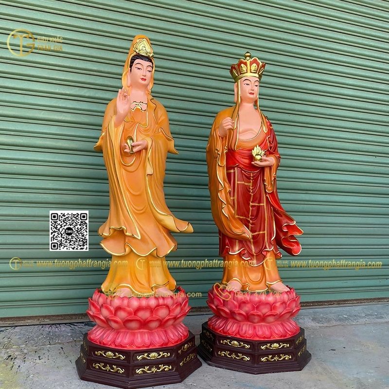 Hình ảnh mẫu Tượng Quan Âm Địa Tạng composite 130cm