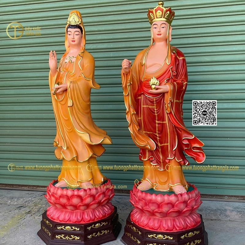 Hình ảnh mẫu Tượng Quan Âm Địa Tạng composite 130cm