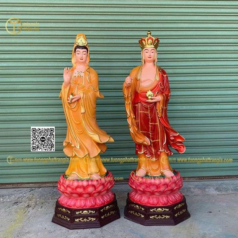 Hình ảnh mẫu Tượng Quan Âm Địa Tạng composite 130cm