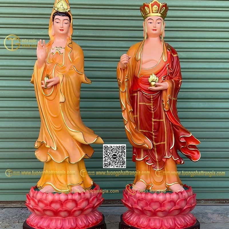 Hình ảnh mẫu Tượng Quan Âm Địa Tạng composite 130cm